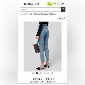 LOUIS VUITTON
Damier Ebene Neverfull Pouch